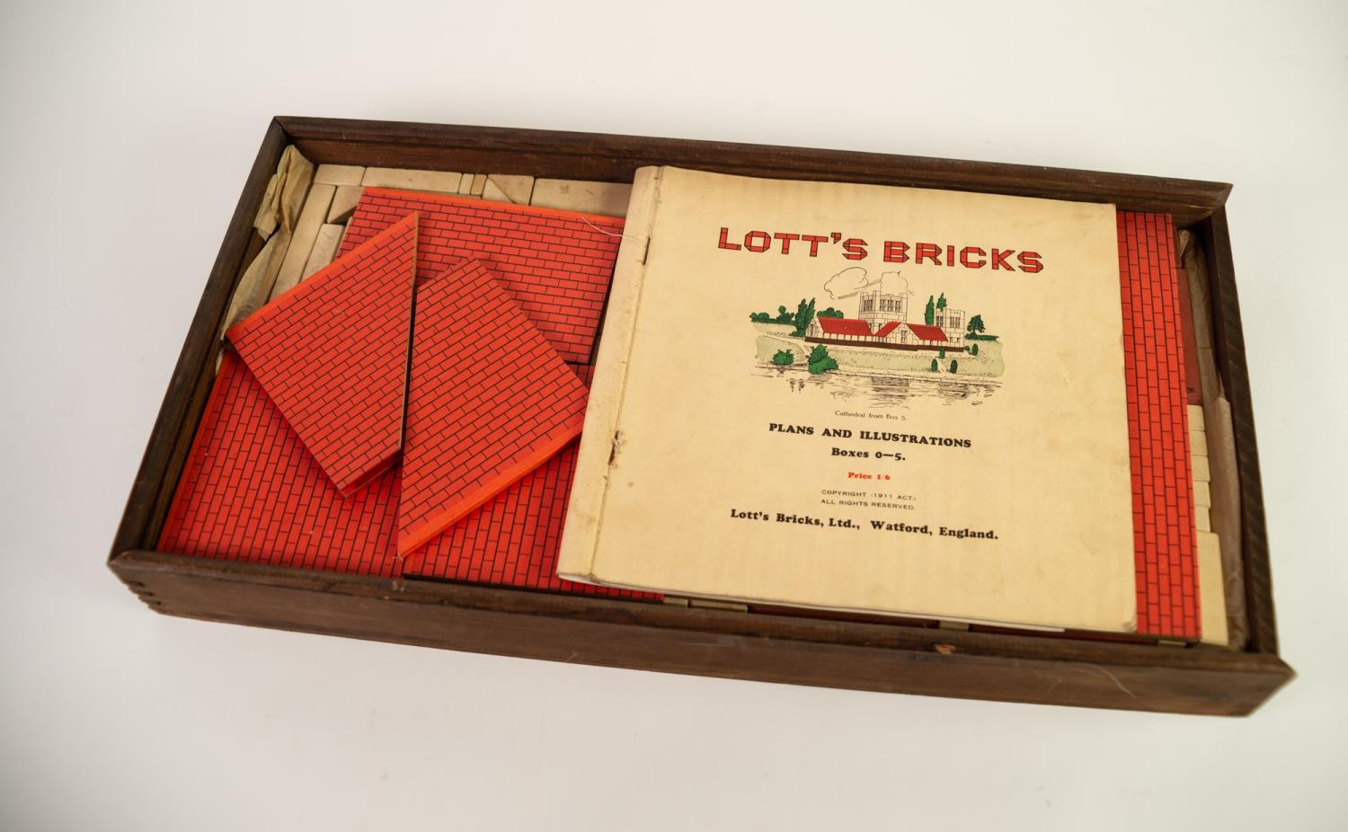 SET No.3 OF LOTT'S SOLID STONE BUILDING BRICKS in virtually unused condition and  PLANS AND - Image 2 of 2