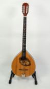 OZARK FLAT BACK BOUZOUKI, in spruce with foliate scroll inlaid pick guard and stained maple back,