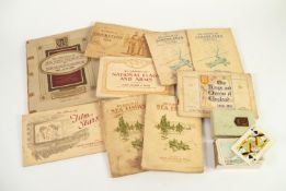 NINE JOHN PLAYER  AND SONS ALBUMS with cards glued in, to include; Cricketers 1938, Civil Aeroplanes