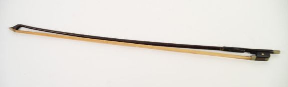 NICKEL MOUNTED CELLO BOW, with ironwood stick