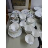 MODERN QUEEN ANNE CAPRICE PATTERN TEA SERVICE OF 20 PIECES AND A JAPANESE EGGSHELL 21 PIECE TEA