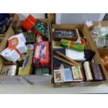 VARIOUS GAMES TO INCLUDE; SCRABBLE, DOMINOES, VARIOUS PACKS OF PLAYING CARDS, YATZEE, CHESS (