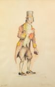 JACK BARNETT (TWENTIETH CENTURY) SET OF FOUR WATERCOLOUR DRAWINGS FIGURE STUDIES FROM CHARLES