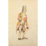 JACK BARNETT (TWENTIETH CENTURY) SET OF FOUR WATERCOLOUR DRAWINGS FIGURE STUDIES FROM CHARLES