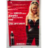 LARGE TWO SIDED ADVERTISING POSTER FOR VIRGIN COLA, FEATURING PAMELA ANDERSON, 68? x 47? (172.7cm