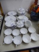 MODERN PORTUGUESE 36 PIECE 'VISTA ALLEGRA' PATTERN TEA SERVICE