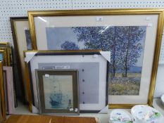 FOUR PRINTS VARIOUS  AND A PICTURE FRAME (5)