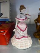 ROYAL WORCESTER CHINA CRINOLINE FIGURE ?FIRST DANCE?, NO 534/7500, 1995, 9? HIGH