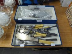 UNITED CUTLERS OF SHEFFIELD (AS NEW IN BOX) 'DUBARRY' PATTERN, STAINLESS STEEL TABLE SERVICE FOR SIX