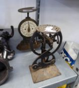 TWO VINTAGE WEIGH SCALES