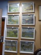 LIONEL EDWARDS AND OTHERS, SET OF 8 SMALL COLOUR PRINTS, HUNTING AND RURAL SCENES (WHITBREAD