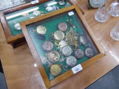 ELEVEN VARIOUS DECORATIVE POCKET WATCHES, ALL WITH EMBOSSED DECORATION, IN CHROME AND GILT METAL