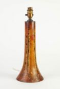 ART DECO YARDLEY STUDIO, HAND PAINTED WOODEN TABLE LAMP BASE BY CHARLES BERESFORD HOPKINS, of