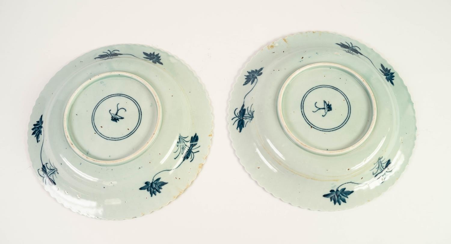 PAIR OF MODERN ORIENTAL PORCELAIN SHALLOW DISHES, transfer printed in blue, 8 3/4in (22.5cm) - Image 2 of 2