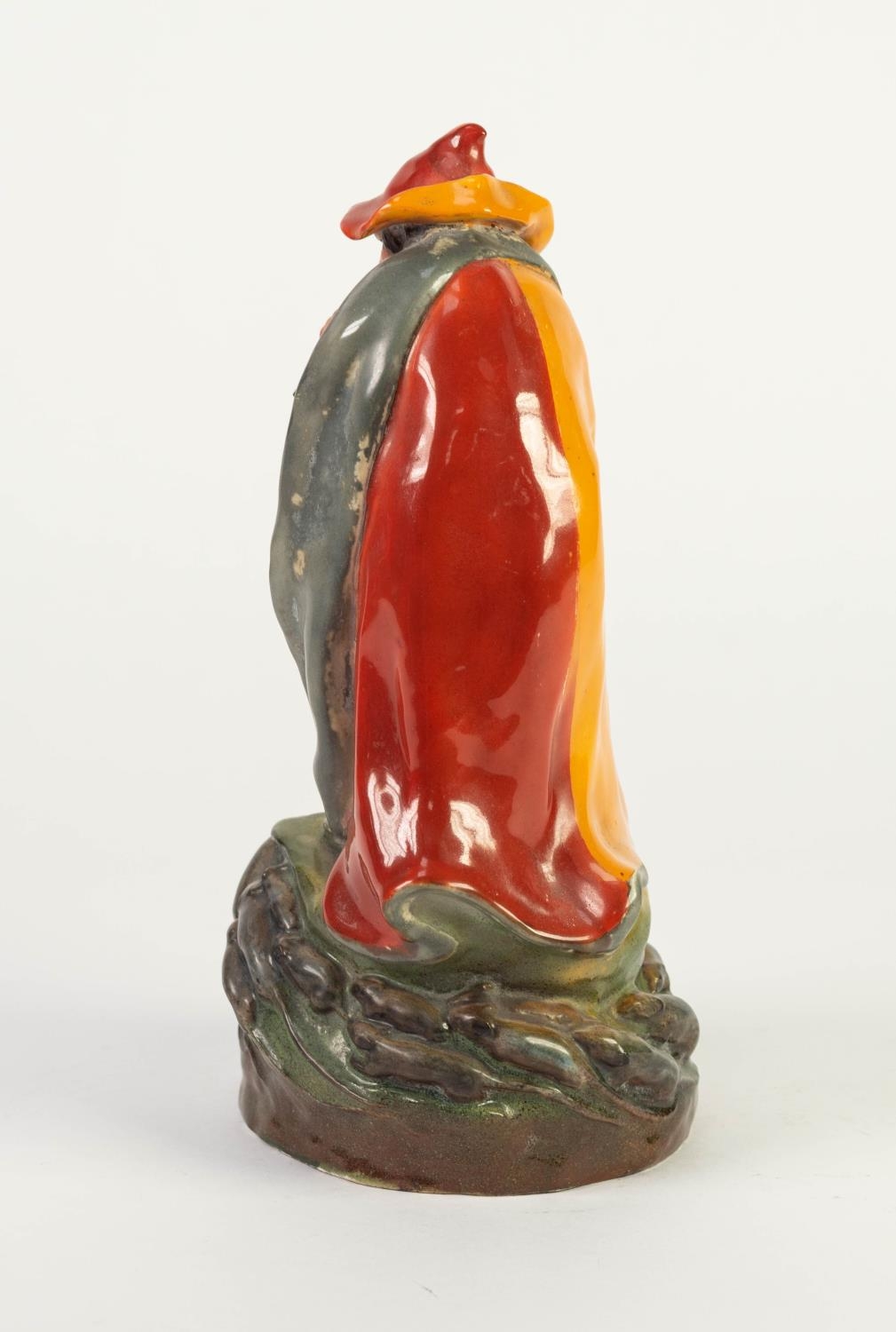 CROWN STAFFORDSHIRE CHINA FIGURE OF THE PIED PIPER, painted in colours and modelled standing, - Image 2 of 2