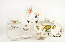 FORTY FIVE PIECES OF ROYAL WORCESTER OVEN TO TABLE WARE PORCELAIN, comprising: FIVE FLAN DISHES,