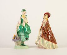 TWO ROYAL DOULTON CHINA FIGURE, ?PHYLLIS?, HN1698, 9? (22.9cm) high, and ?THE PAISLEY SHAWL?,