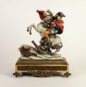 AFTER JACQUES-LOUIS DAVID, IMPRESSIVE CAPODIMONTE PORCELAIN FIGURE OF NAPOLEON CROSSING THE ALPS