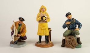 THREE ROYAL DOULTON CHINA FIGURES, comprising: LIFEBOAT MAN (HN4570), THE LOBSTER MAN (HN2317) and