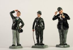 THREE LIMITED EDITION ROYAL DOULTON CHINA FIGURES, comprising: ?Stan Laurel?, HN2774, ?Oliver