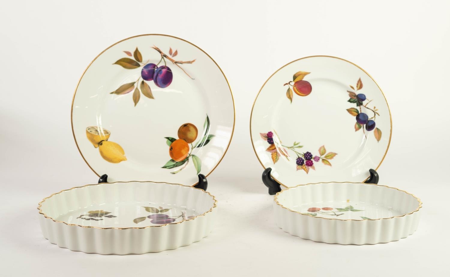 FORTY FIVE PIECES OF ROYAL WORCESTER OVEN TO TABLE WARE PORCELAIN, comprising: FIVE FLAN DISHES, - Image 2 of 2