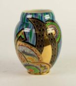 1930s CARLTON WARE 'SCIMITAR' PATTERN VASE, design number 3651, additional number 0/1803, 7 1/2in (