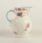 MODERN COALPORT PORCELAIN THE CAUGHLEY MASK-HEAD JUG, the leaf moulded body enamelled with flower