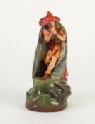 CROWN STAFFORDSHIRE CHINA FIGURE OF THE PIED PIPER, painted in colours and modelled standing,
