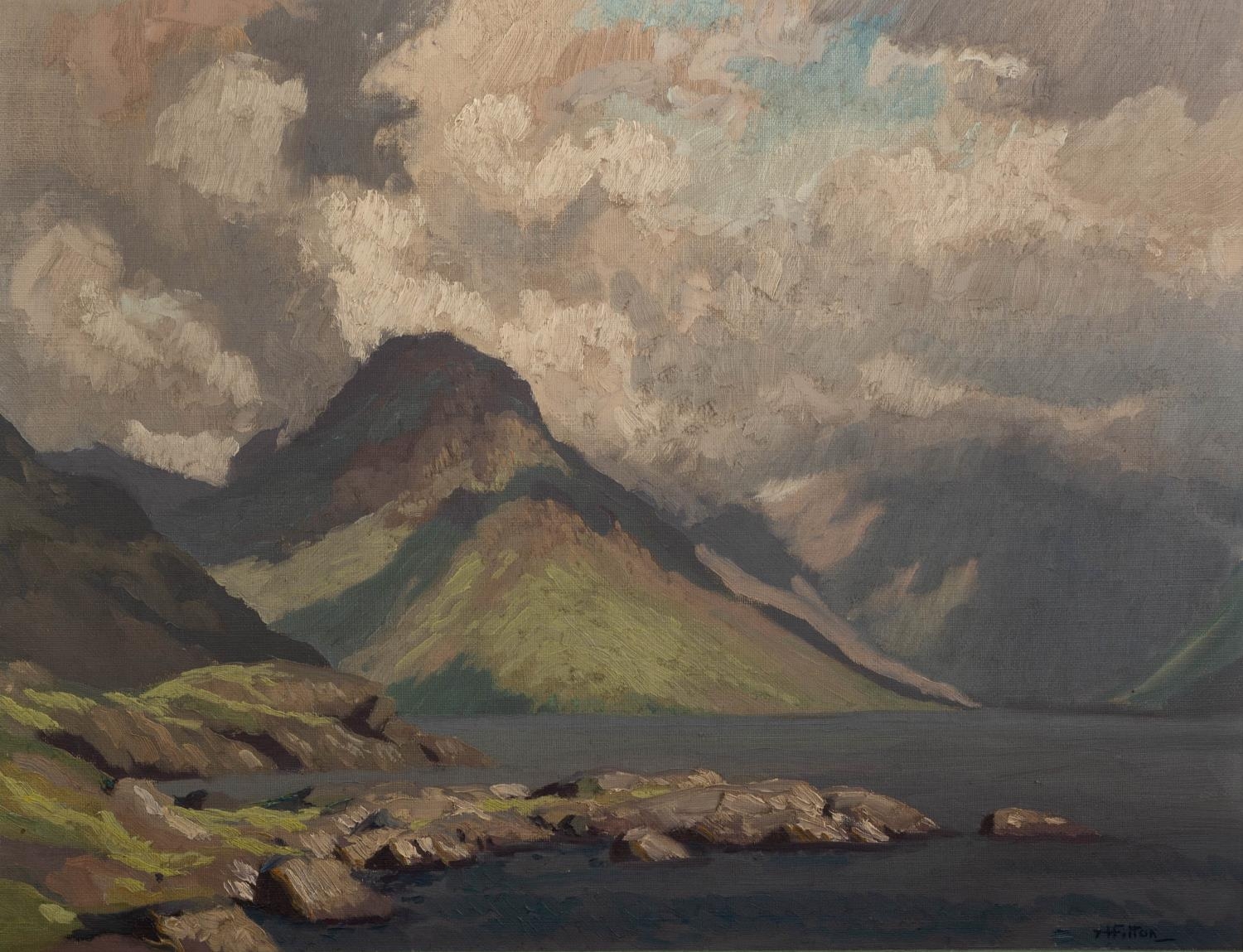 HEDLEY FITTON (1858-1929) OIL ON CANVAS Wast Water, Lake District Signed 16 ½? x 21 ½? (42cm x 54.