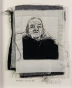 TRACEY COVERLEY (b.1970) FABRIC AND THREAD PORTRAIT ?Barbara Hepworth? Signed and titled 15 ¼? x 13?