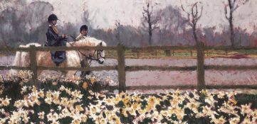 ROLF HARRIS (b.1930) ARTIST SIGNED LIMITED EDITION COLOUR PRINT ?Riding in the Spring?, (152/195),