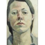 KATE DAVIES (1987-2021) OIL ON BOARD Self Portrait Unsigned 11? x 7 ½? (28cm x 19cm)