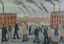 VINCENT DOTT (TWENTIETH/ TWENTY FIRST CENTURY) OIL ON BOARD ?The Workers No 9? Signed, titled to