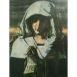 HAROLD RILEY (b.1934) ARTIST SIGNED COLOUR PRINT ?Our Lady of Manchester? 14 ¾? x 11 ¼? (37.5cm x