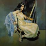 ROBERT O LENKIEWICZ (1941 - 2002) ARTIST SIGNED LIMITED EDITION COLOUR PRINT Esther Seated Titled