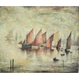 L.S. LOWRY (1887 - 1976) ARTIST SIGNED LIMITED EDITION COLOUR PRINT Sailing Boats, an edition of 850