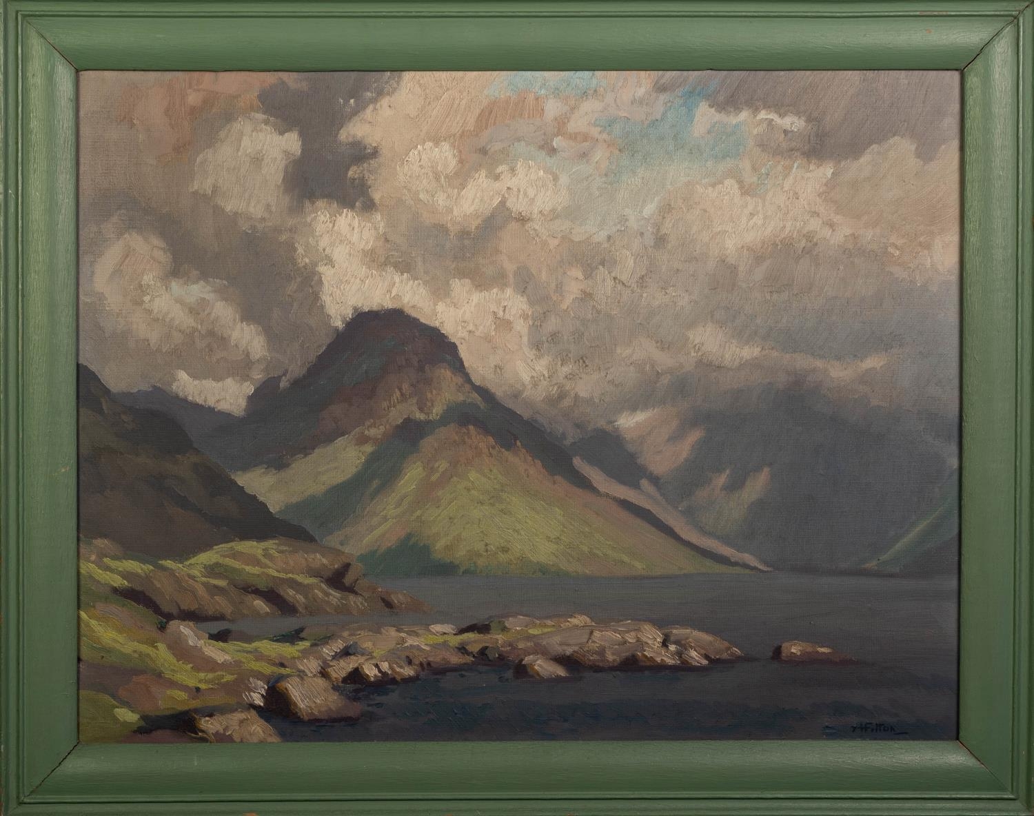 HEDLEY FITTON (1858-1929) OIL ON CANVAS Wast Water, Lake District Signed 16 ½? x 21 ½? (42cm x 54. - Image 2 of 2