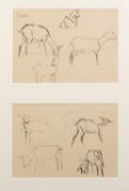 PIERRE ADOLPHE VALETTE (1876 - 1942) BLACK INK ON PAPER Four goats Signed top left 5in x 7 1/4in (