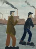 VINCENT DOTT (TWENTIETH/ TWENTY FIRST CENTURY) OIL ON BOARD ?The Workers No 10? Signed, titled to