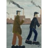 VINCENT DOTT (TWENTIETH/ TWENTY FIRST CENTURY) OIL ON BOARD ?The Workers No 10? Signed, titled to