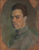 IAN GRANT (1904 - 1993) OIL PAINTING ON CANVAS Self portrait 18in x 14in (46 x 35.5cm) (Provenance -