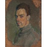 IAN GRANT (1904 - 1993) OIL PAINTING ON CANVAS Self portrait 18in x 14in (46 x 35.5cm) (Provenance -
