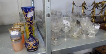 A GOOD SELECTION OF EDWARDIAN AND OTHER DRINKING GLASSES ETC....