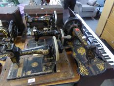 VICKERS VINTAGE MANUAL SEWING MACHINE, IN CASE, KERRY VINTAGE MANUAL SEWING MACHINE AND A NEW