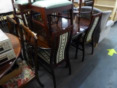 A SET OF SIX MODERN DINING CHAIRS BY BERRYS,  CHAIRWORKS OF CHIPPING, ALSO AN ASSOCIATED DROP-LEAF