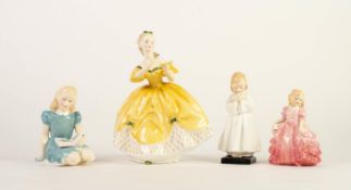 FOUR ROYAL DOULTON CHINA FIGURES, comprising: ?THE LAST WALTZ, HN2315, ?BEDTIME?, HN1978, ?ROSE?,