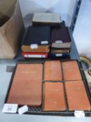 FIVE SMALL REFERENCE BOOKS; ?WORLD ATLAS? AND FOUR LANGUAGE DICTIONARIES; VICTORIAN AND LATER
