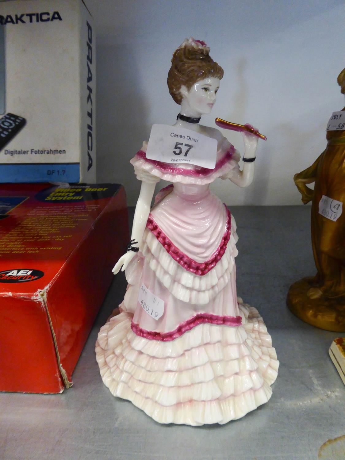 ROYAL WORCESTER CHINA CRINOLINE FIGURE ?FIRST DANCE?, NO 534/7500, 1995, 9? HIGH