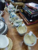 A 16 PIECE PRE-WAR ASHWORTHS 'REGENCY PATTERN' COFFEE SET (SOME CHIPS AND REPAIRS)