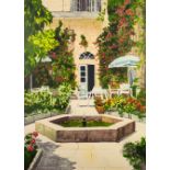 LLANA RICHARDSON (b.1945) SIGNED ARTIST PROOF COLOUR PRINT ?The Courtyard? 31? x 21 ¾? (78.8cm x